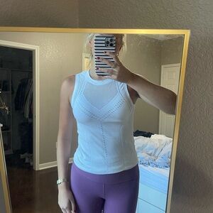 White Athleta Workout Tank